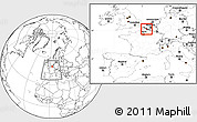 Blank Location Map of Douai, highlighted parent region, highlighted grandparent region, within the entire country