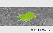 Physical Panoramic Map of Douai, desaturated