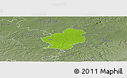 Physical Panoramic Map of Douai, semi-desaturated