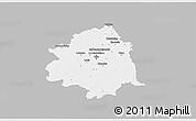 Gray 3D Map of Lille, single color outside