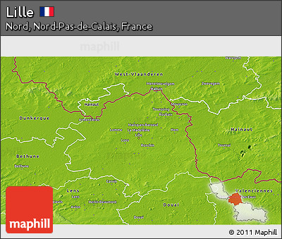 Physical 3D Map of Lille