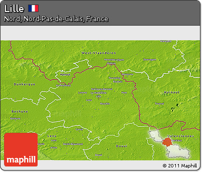 Physical 3D Map of Lille
