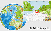 Physical Location Map of Lille, highlighted country, highlighted parent region