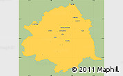 Savanna Style Simple Map of Lille, single color outside