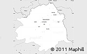 Silver Style Simple Map of Lille