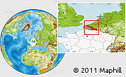 Physical Location Map of Nord, highlighted country, highlighted parent region
