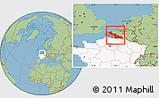 Savanna Style Location Map of Nord, highlighted country, highlighted parent region