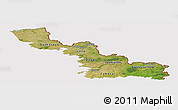 Satellite Panoramic Map of Nord, cropped outside