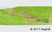 Satellite Panoramic Map of Nord, physical outside