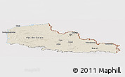 Shaded Relief Panoramic Map of Nord-Pas-de-Calais, cropped outside