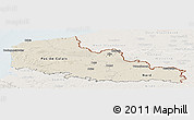 Shaded Relief Panoramic Map of Nord-Pas-de-Calais, lighten