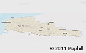 Shaded Relief Panoramic Map of Nord-Pas-de-Calais, single color outside