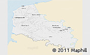 Classic Style 3D Map of Pas-de-Calais, single color outside