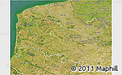 Satellite 3D Map of Pas-de-Calais