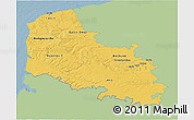 Savanna Style 3D Map of Pas-de-Calais, single color outside