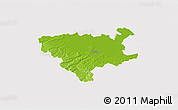 Physical 3D Map of Béthune, cropped outside