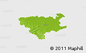 Physical 3D Map of Béthune, single color outside