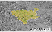 Satellite 3D Map of Béthune, desaturated