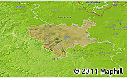 Satellite 3D Map of Béthune, physical outside