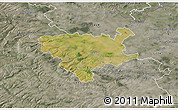 Satellite 3D Map of Béthune, semi-desaturated
