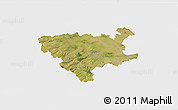 Satellite 3D Map of Béthune, single color outside