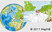 Physical Location Map of Béthune, highlighted country, highlighted parent region