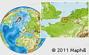 Physical Location Map of Béthune