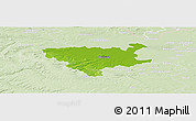 Physical Panoramic Map of Béthune, lighten