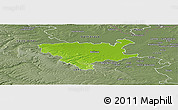 Physical Panoramic Map of Béthune, semi-desaturated
