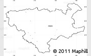 Blank Simple Map of Béthune, cropped outside