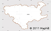 Classic Style Simple Map of Béthune, cropped outside