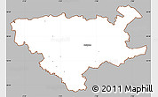 Gray Simple Map of Béthune, cropped outside