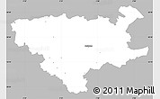 Gray Simple Map of Béthune, single color outside