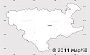 Silver Style Simple Map of Béthune, cropped outside