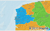 Political 3D Map of Boulogne-sur-Mer