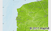 Physical Map of Boulogne-sur-Mer