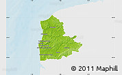 Physical Map of Boulogne-sur-Mer, single color outside