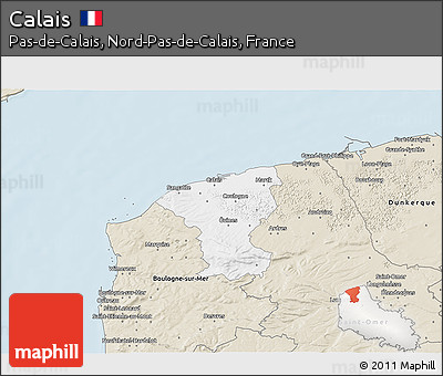 Classic Style 3D Map of Calais