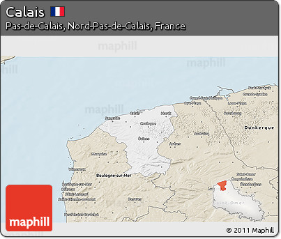 Classic Style 3D Map of Calais