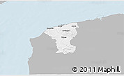 Gray 3D Map of Calais, single color outside