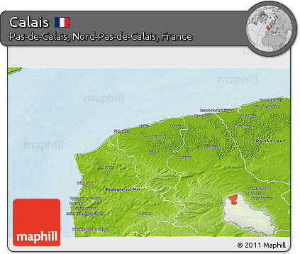 Physical 3D Map of Calais