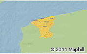 Savanna Style 3D Map of Calais, single color outside
