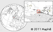 Blank Location Map of Calais, highlighted country, highlighted grandparent region