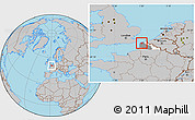 Gray Location Map of Calais, highlighted parent region, highlighted grandparent region