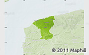 Physical Map of Calais, lighten
