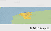 Savanna Style Panoramic Map of Calais, single color outside