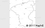 Blank Simple Map of Calais, cropped outside