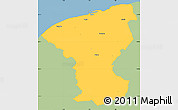 Savanna Style Simple Map of Calais, single color outside