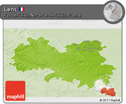 Physical 3D Map of Lens, lighten