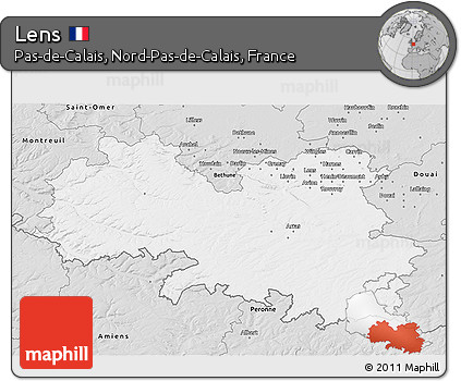 Silver Style 3D Map of Lens